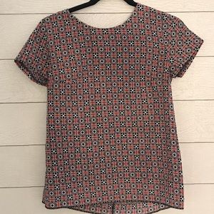 J Crew patterned work top